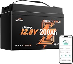 Litime 12V 200Ah Bluetooth Trolling Motors LiFePO4 Battery (Group 31+)