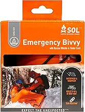 Survive Outdoors Longer 90% Emergency Bivvy - Comes with Survival Whistle &amp; Tinder Paracord Drawstring - Add to Emergency Kit &amp; Hiking Gear - Waterproof, Windproof &amp; Tear-Resistant